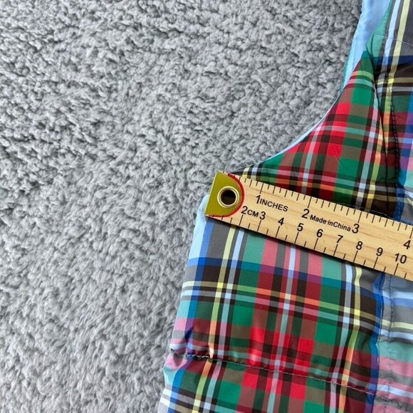 Lands' End Vest S/T 6-8 Women's Multicolor Plaid Down Puffer Lining Futter - Picture 7 of 13